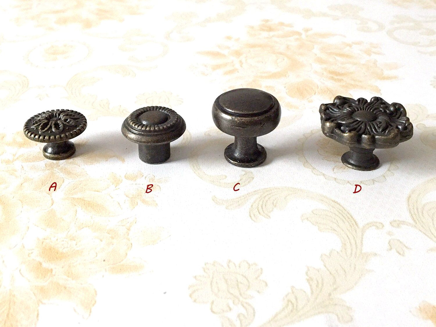Schubladenknauf im Vintage-Look, Antik-Bronze, Schubladengriffe