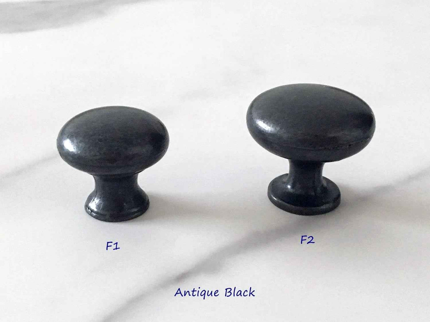 Classic Round Drawer Knobs - Antique Bronze Black Nickel Gold