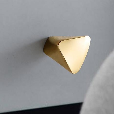 Triangle Pull Cabinet Knob Geometric Modern Minimalist Gold Nickel