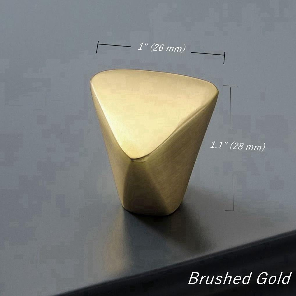 Triangle Pull Cabinet Knob Geometric Modern Minimalist Gold Nickel
