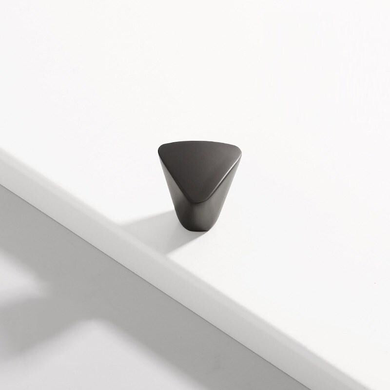 Triangle Pull Cabinet Knob Geometric Modern Minimalist Gold Nickel