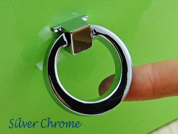 Silver Ring Drawer Pull Knob Lynns Hardware