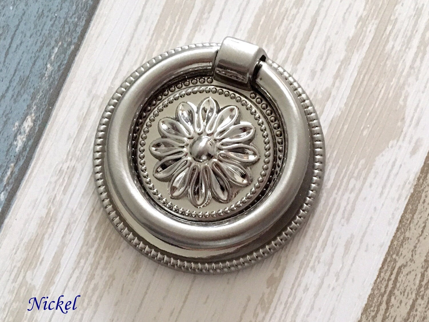 Silver Ring Drawer Pulls Pendant Drop Cabinet Door Knobs Lynns Hardware