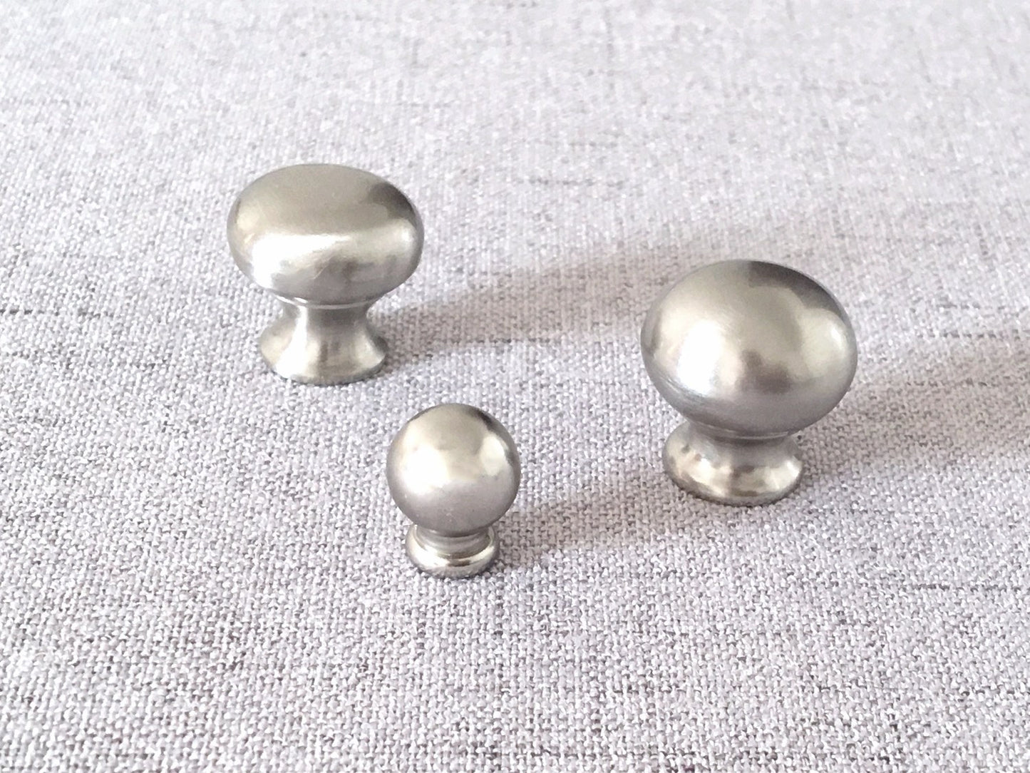 small nickel cabinet pulls