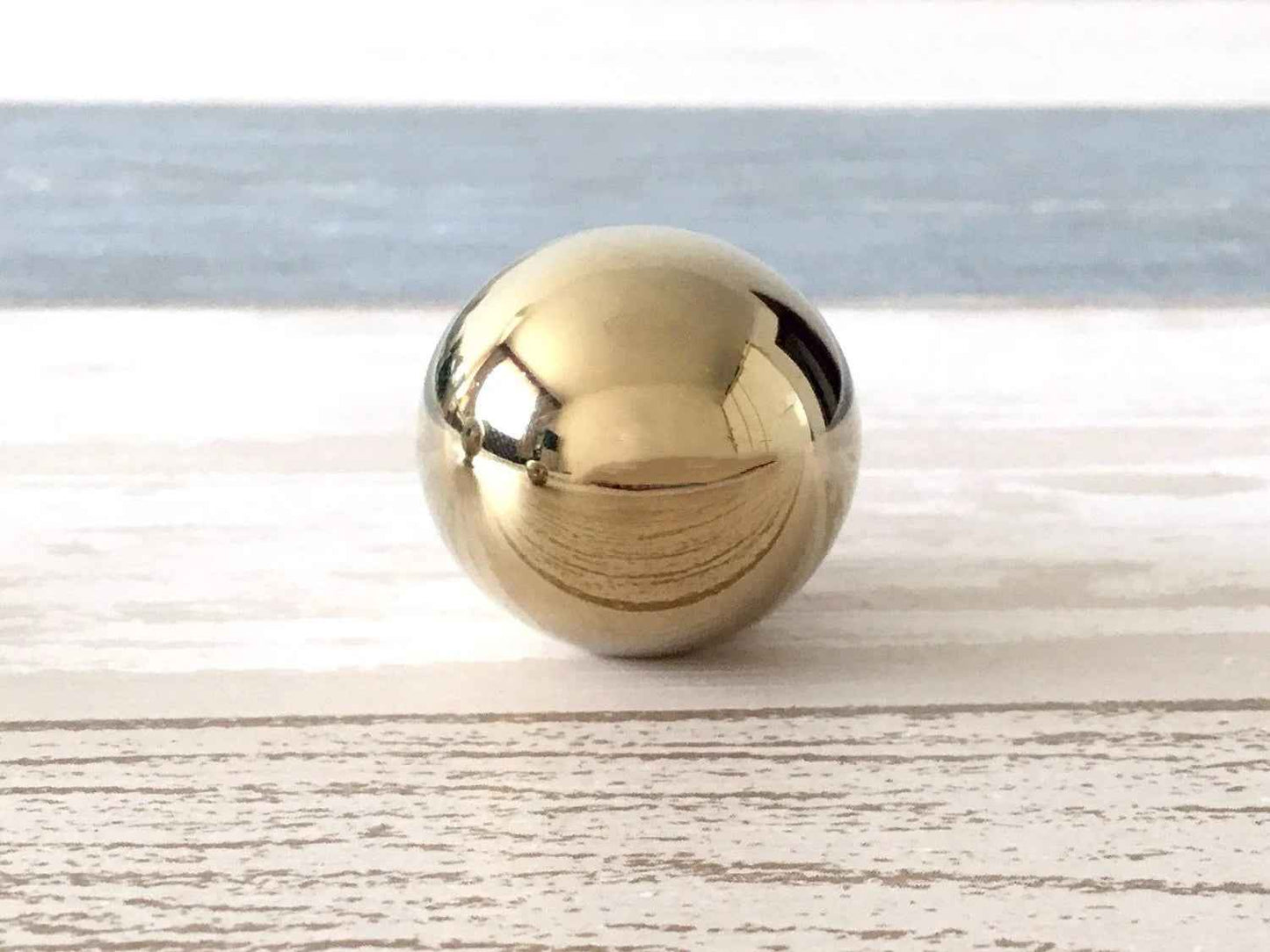 Polished Brass Cabinet Ball Knobs - Sleek Modern Style