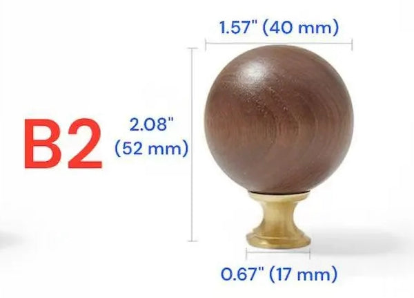 Sphere Walnut Brass Drawer Knobs Kitchen Cabinet Pulls