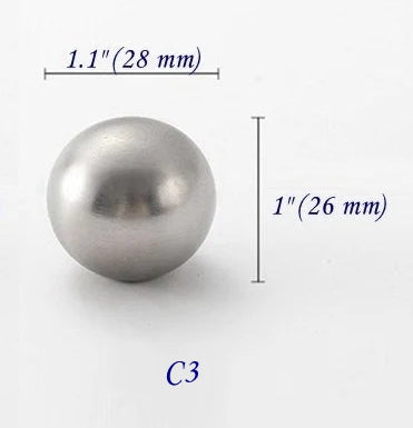pherical Nickel Cabinet Knobs Brass Ball Dresser Drawer Pulls Kitchen Hardware 28 mm