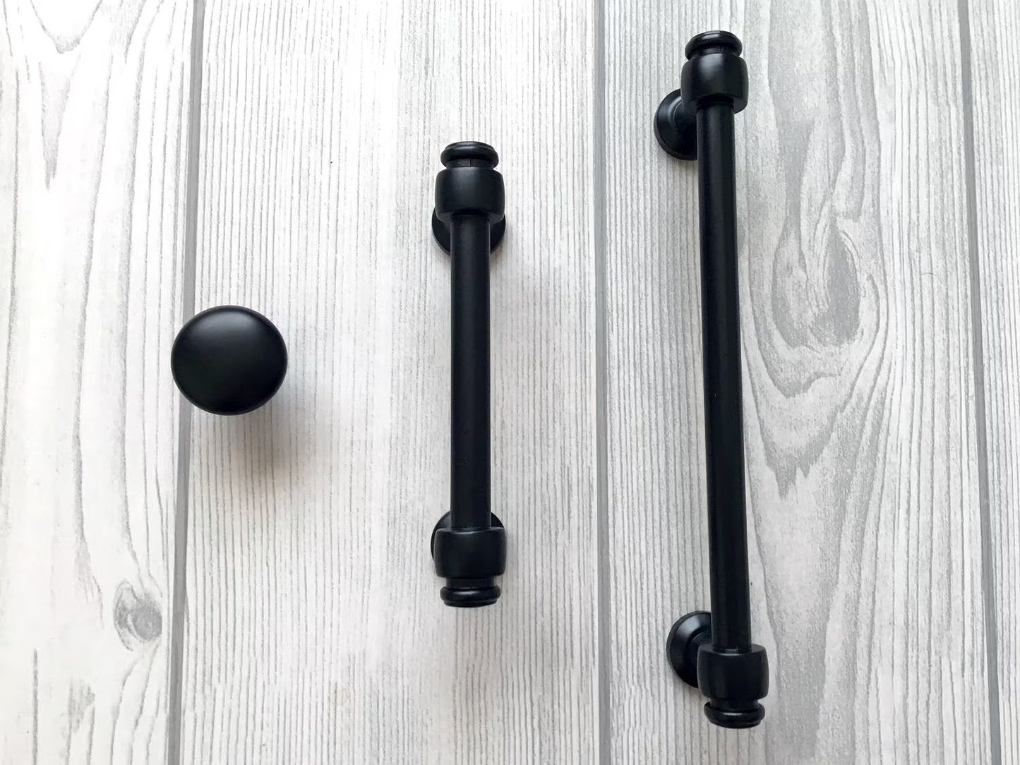 Poignée de tiroir noire pour armoire, 3,5" x 6" | Centres