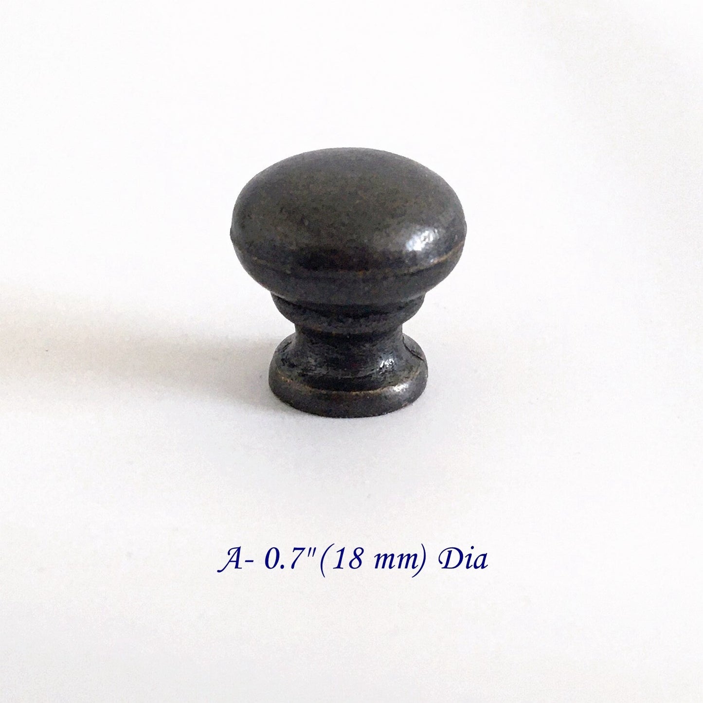 Tiny Drawer Knob Antique bronze 18 mm