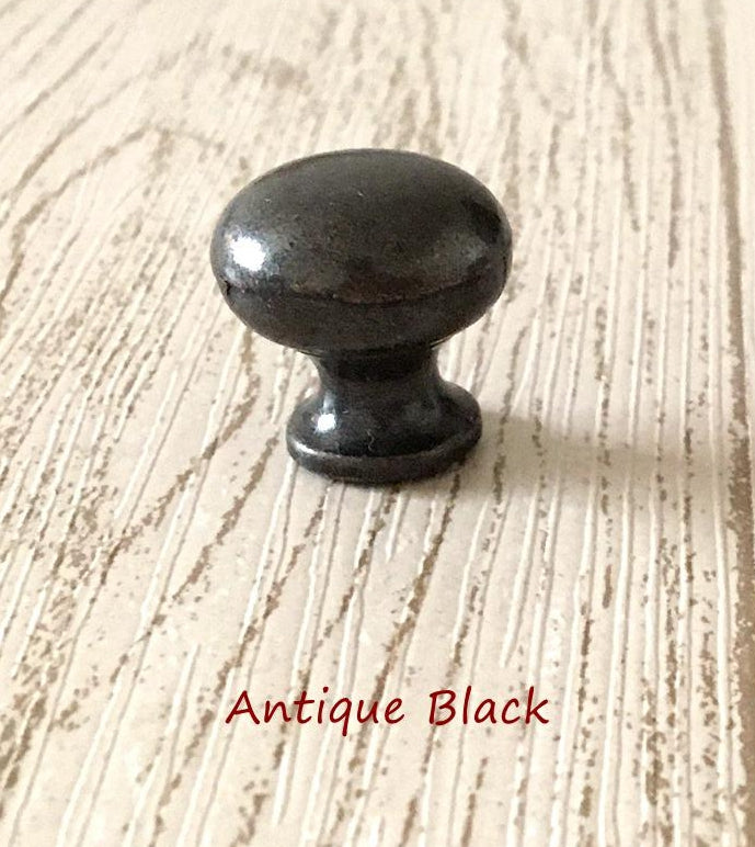 Tiny Drawer Knobs Antique Black 18 mm