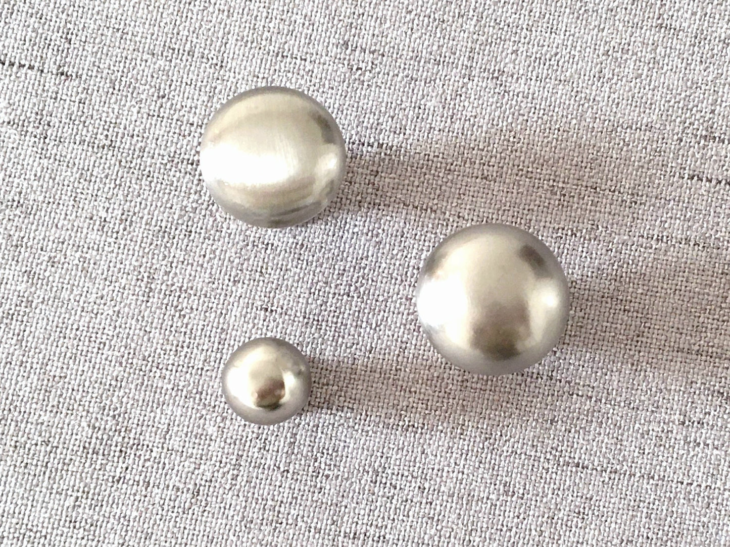 tiny dresser drawer knob in nickel finish