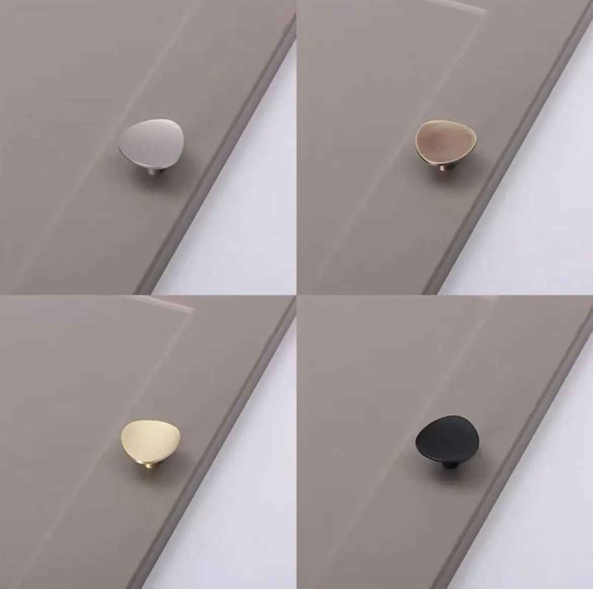 Minimalist Modern Brass Cabinet Triangle Knobs