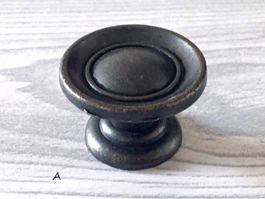 3.5" 4.25" Dark Antique Bronze Swing Handle & Ring Pull