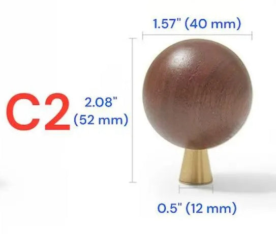 Walnut Brass Cabinet Pulls Drawer Knobs Kitchen Hardware