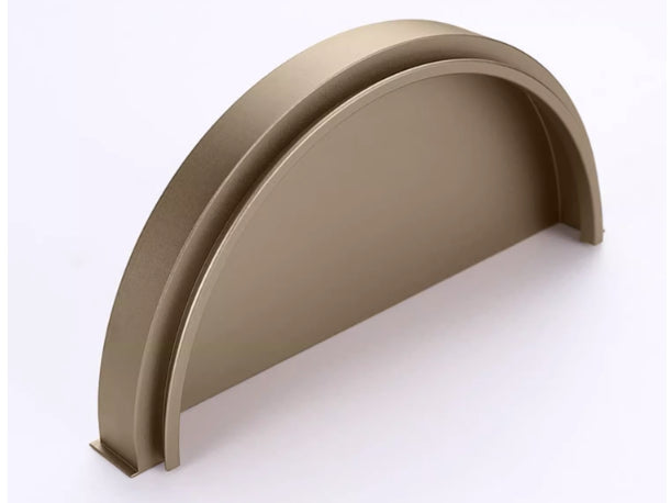 Half Moon Recessed Flush Cabinet Pull Handle - 4 Finishes