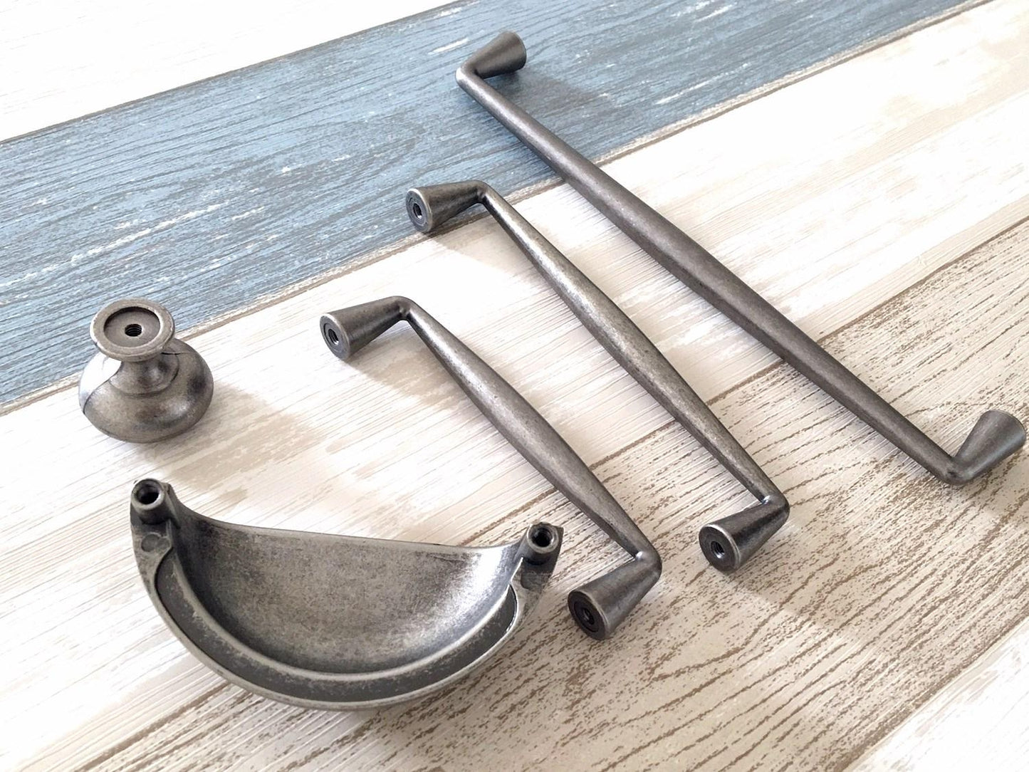 Cup Pulls Antique Pewter Cabinet Handles Hardware