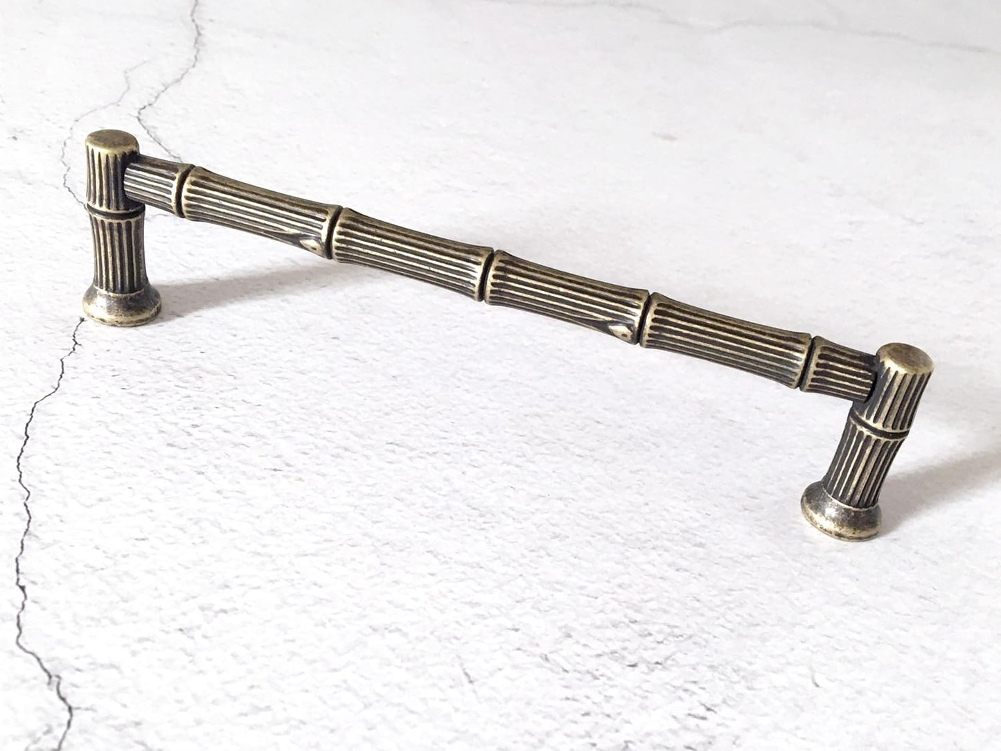 Bamboo Drawer Pulls Cabinet Handle Hardware Antique Bronze 96 128 192 mm Holes