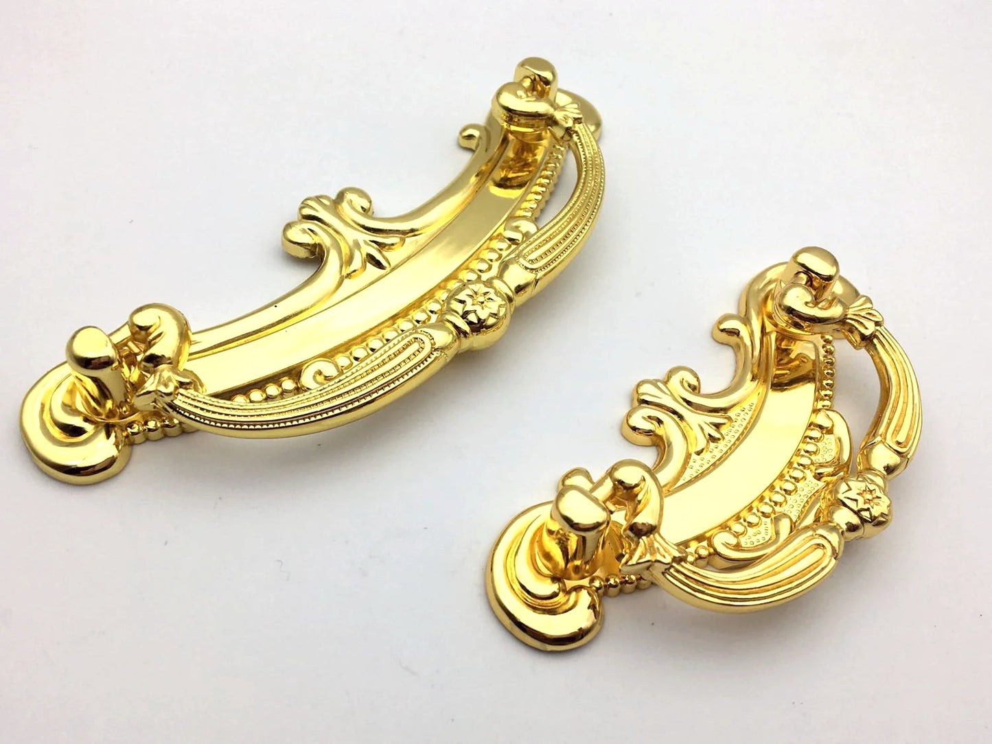 Ornate Gold Bail Drawer Pull, 2.5" 3.75" Centers