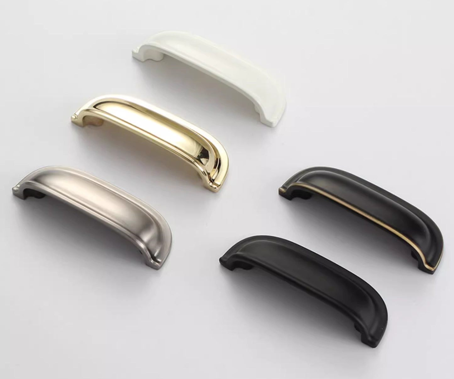 2.5" 2 1/2" 64 mm Cup Drawer Pull Handles - 8 Finishes