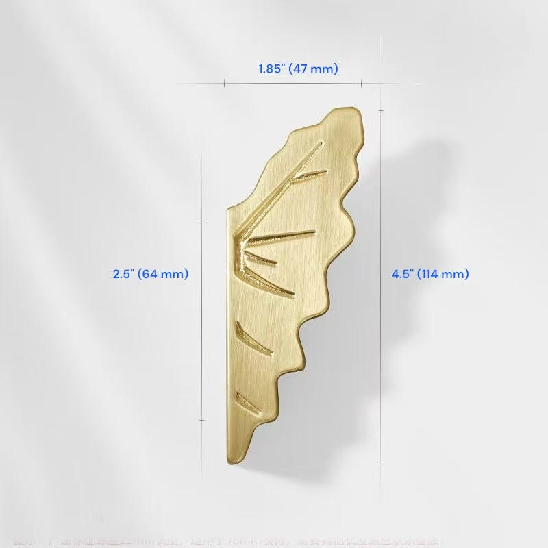 2.5" 3.75" Leaf Cabinet Drawer Pulls, Decorative Hardware