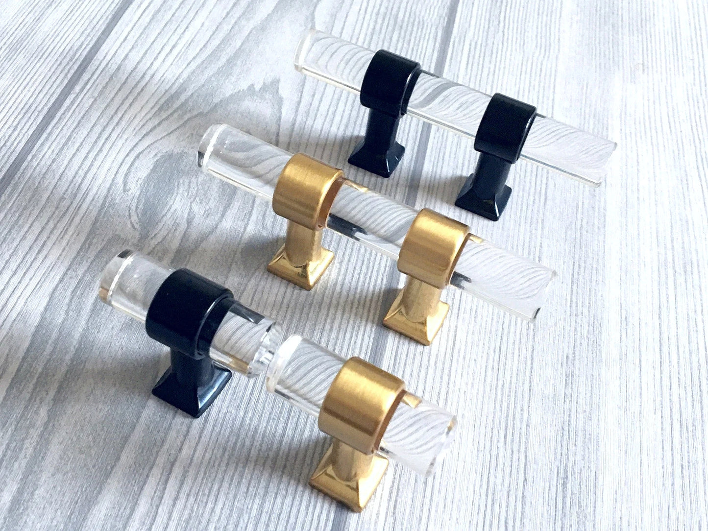 Acrylic Drawer Pulls & Cabinet Handles - Glass Look Lucite Hardware