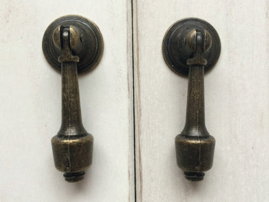 Drop Pulls Vintage Look Drawer Knob Antique Bronze Black