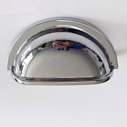 3" 3.5" 6" Chrome Cabinet Bar Handle & Cup Drawer Pull - LynnsHardware