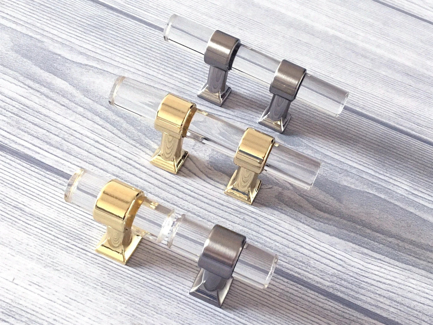 Acrylic Drawer Pulls & Cabinet Handles - Glass Look Lucite Hardware