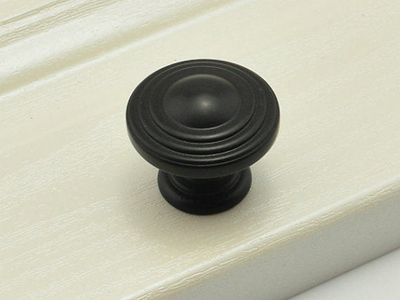 3.5" Black Cup Drawer Pull & Knob - Modern Cabinet Hardware
