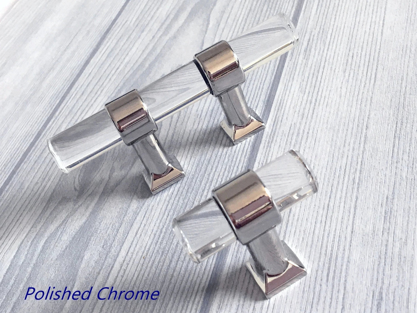 Acrylic Drawer Pulls & Cabinet Handles - Glass Look Lucite Hardware