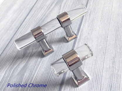 Acrylic Drawer Pulls & Cabinet Handles - Glass Look Lucite Hardware
