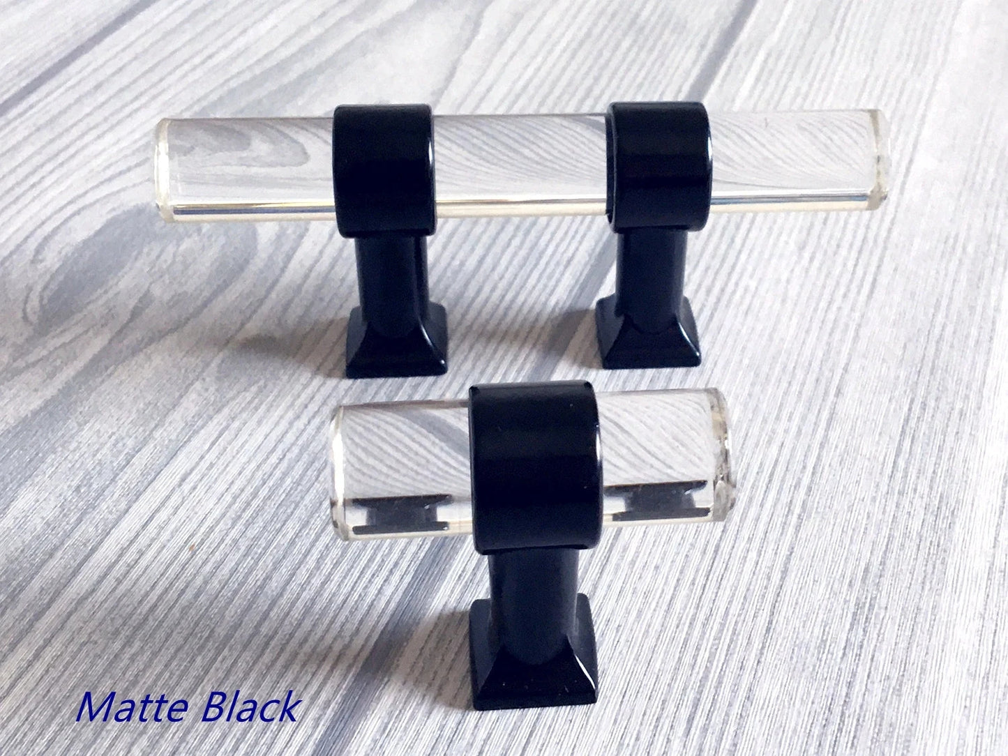 Acrylic Drawer Pulls & Cabinet Handles - Glass Look Lucite Hardware