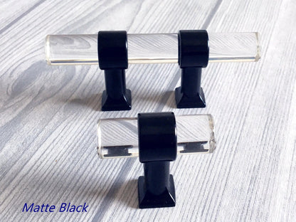 Acrylic Drawer Pulls & Cabinet Handles - Glass Look Lucite Hardware
