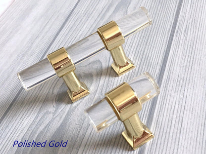 Acrylic Drawer Pulls & Cabinet Handles - Glass Look Lucite Hardware