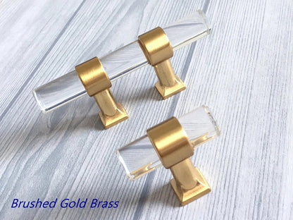 Acrylic Drawer Pulls & Cabinet Handles - Glass Look Lucite Hardware