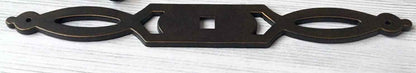 Vintage Look Antique Bronze Ring Drawer Pull with Backplate