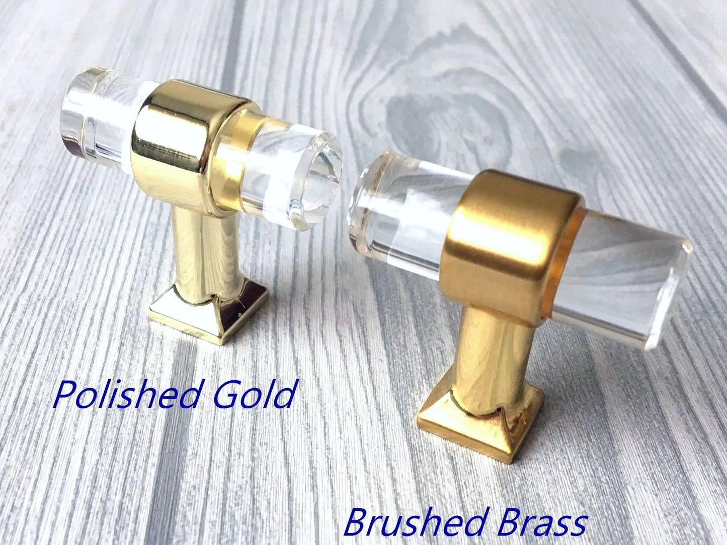 Acrylic Drawer Pulls & Cabinet Handles - Glass Look Lucite Hardware