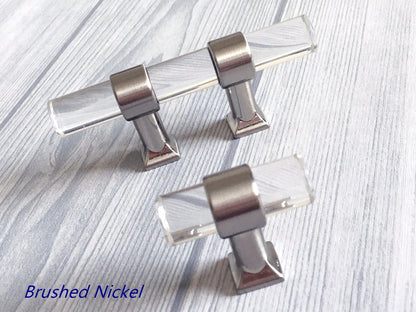 Acrylic Drawer Pulls & Cabinet Handles - Glass Look Lucite Hardware