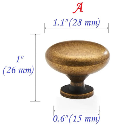 Antique Bronze Cabinet Handles - Farmhouse - 3.75" to 7.5"