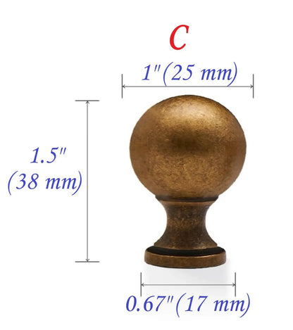 Antique Bronze Cabinet Handles - Farmhouse - 3.75" to 7.5"