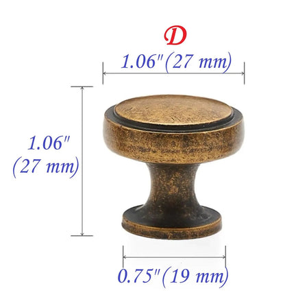 Antique Bronze Cabinet Handles - Farmhouse - 3.75" to 7.5"