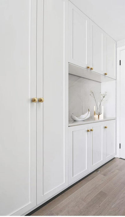 Brass Cylinder Cabinet Knob, Gold Chrome Nickel Black Bronze