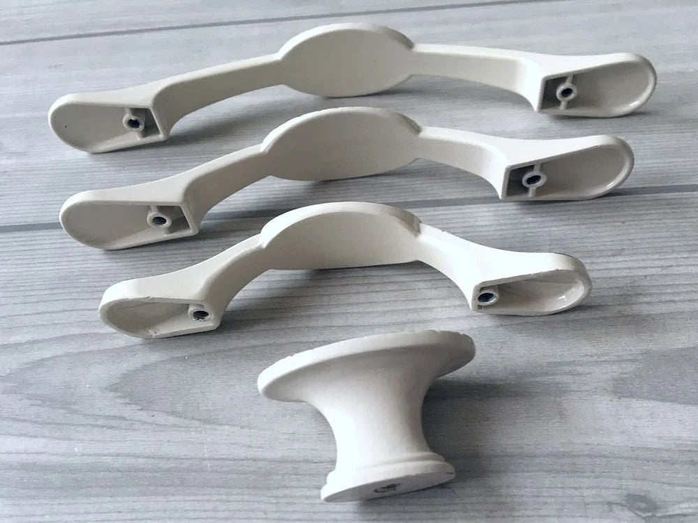 2.5" 3.75" 5" Creamy White Cabinet Handle, Zinc Alloy