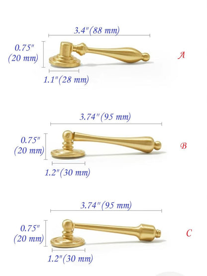 Brass Cabinet Teardrop Pull, Pendent Drawer Knob, Brushed Brass, Polished Chrome, Antique Bronze