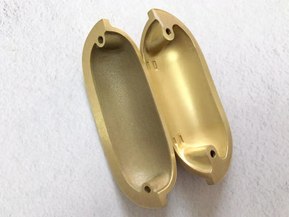 2.5" 3" Centers Brass Cup Drawer Pulls,  Polished Gold Chrome Matte Black, 64 76 mm Centers
