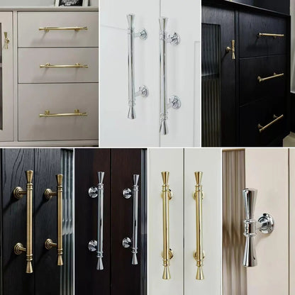 Brass Cabinet Bar Handles, T-shaped Drawer Pull, Kitchen Hardware