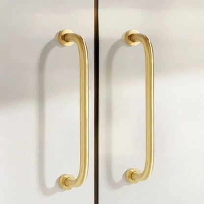 Brushed Brass D Cabinet Pulls, Kitchen Hardware