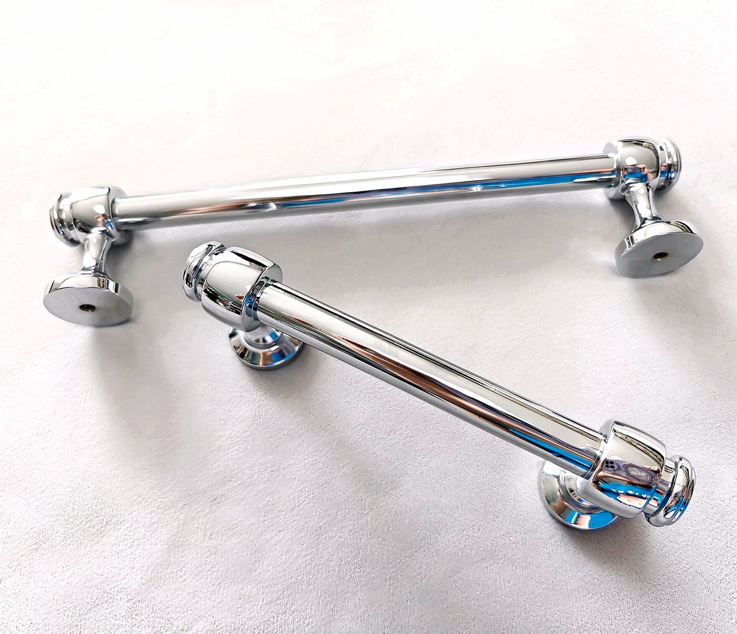 3" 3.5" 6" Chrome Cabinet Bar Handle & Cup Drawer Pull - LynnsHardware