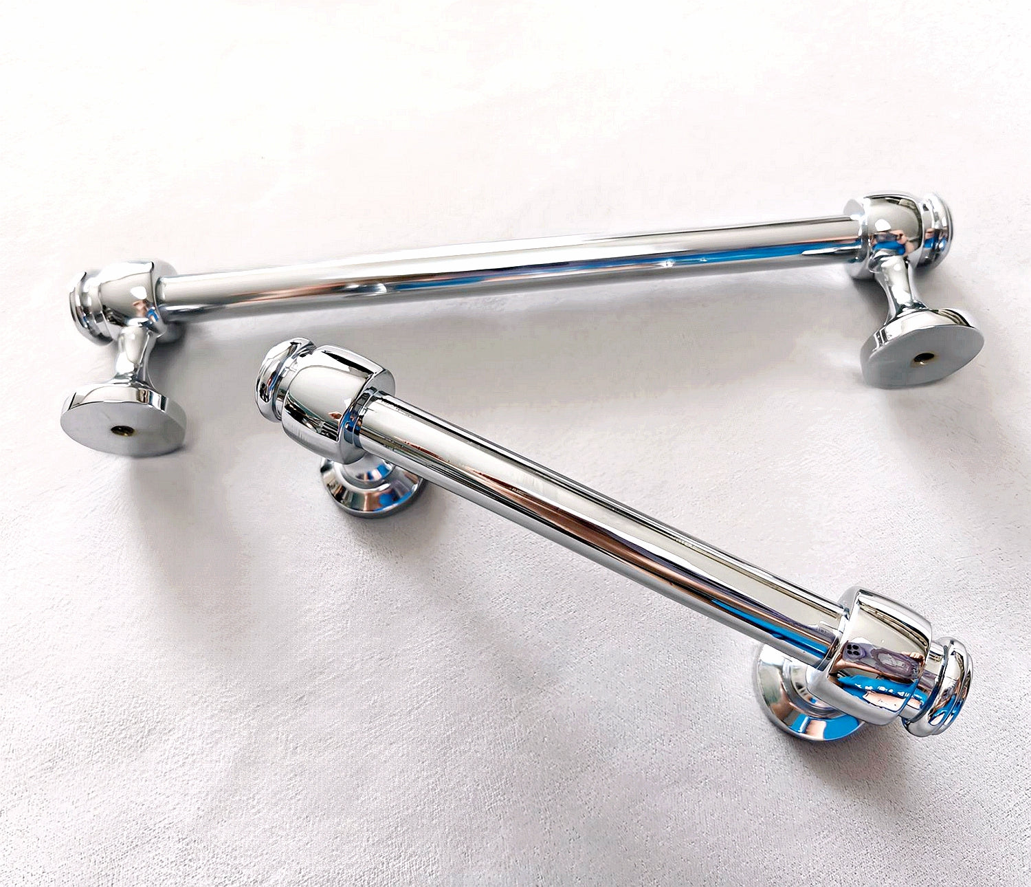3" 3.5" 6" Chrome Cabinet Bar Handle & Cup Drawer Pull - LynnsHardware
