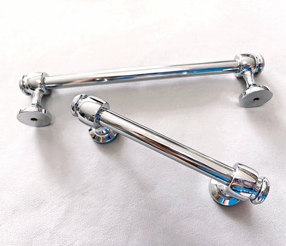 3" 3.5" 6" Chrome Cabinet Bar Handle & Cup Drawer Pull - LynnsHardware